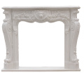 Customized Italian carrara white marble fireplace surround